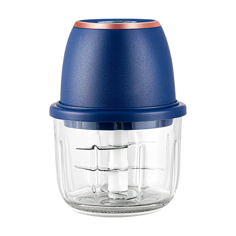 Mini Hachoir Électrique Sans Fil 350 ml — Bol en Verre, 6 Lames Inox, Batterie USB-C hachoir electrique
