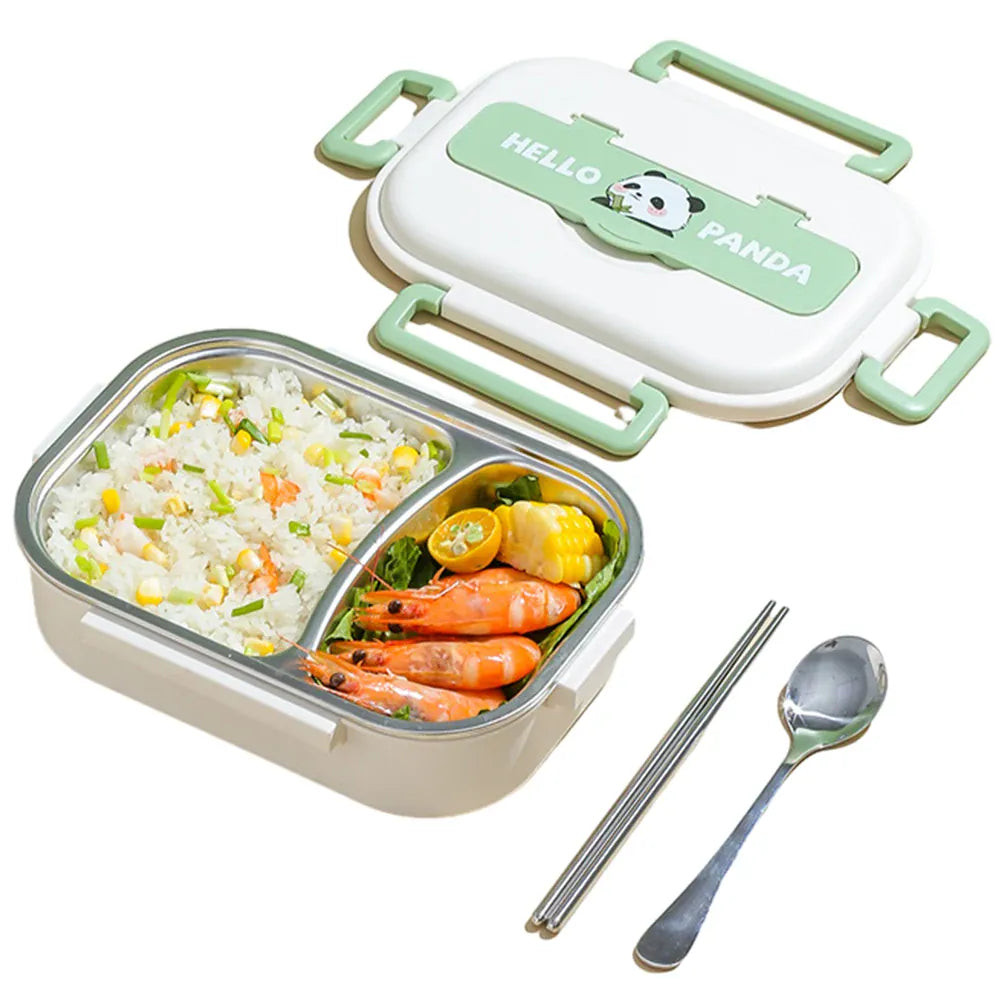 Bento pour enfants à 2/4/5 compartiments avec Couverts « Hello Panda » Bento