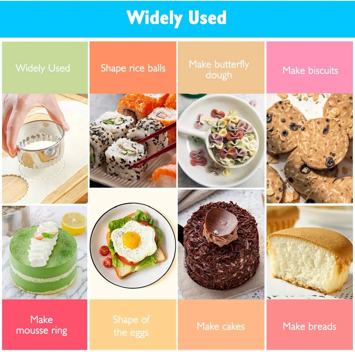Emporte-pièces à pâtisserie en acier inoxydable - Set de 3 pièces emportepieces