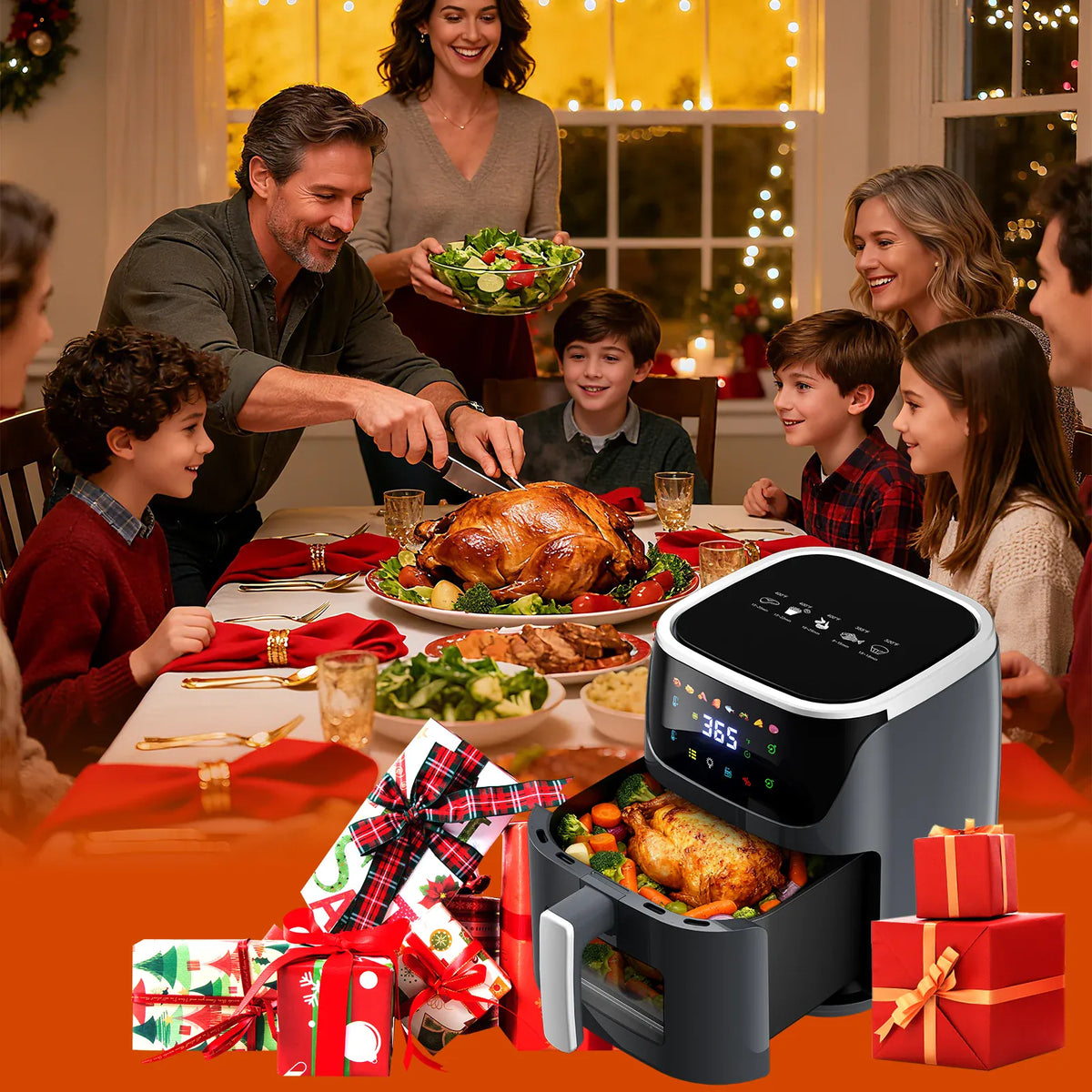 Friteuse Sans Huile 7L 200°C Écran Tactile 8 Programmes airfryers