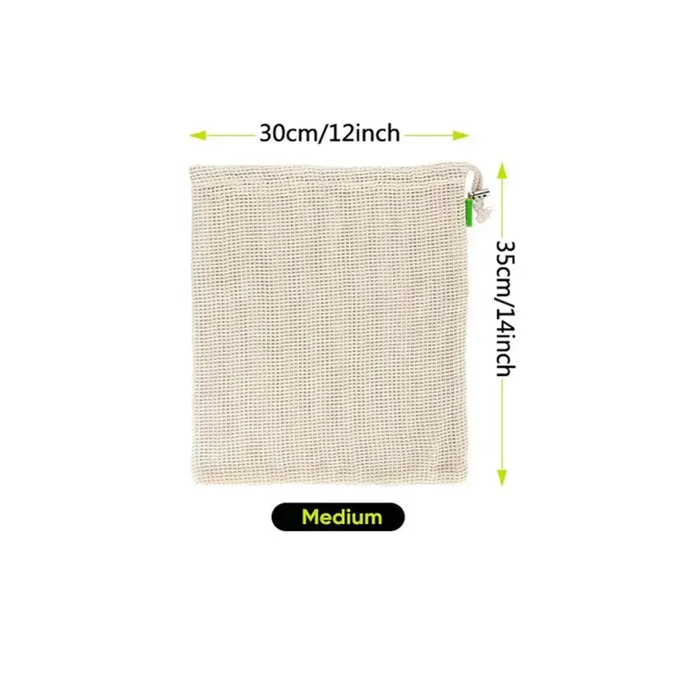 Sacs Filet en Coton Bio - Réutilisables et Écologiques - Lot de 5
