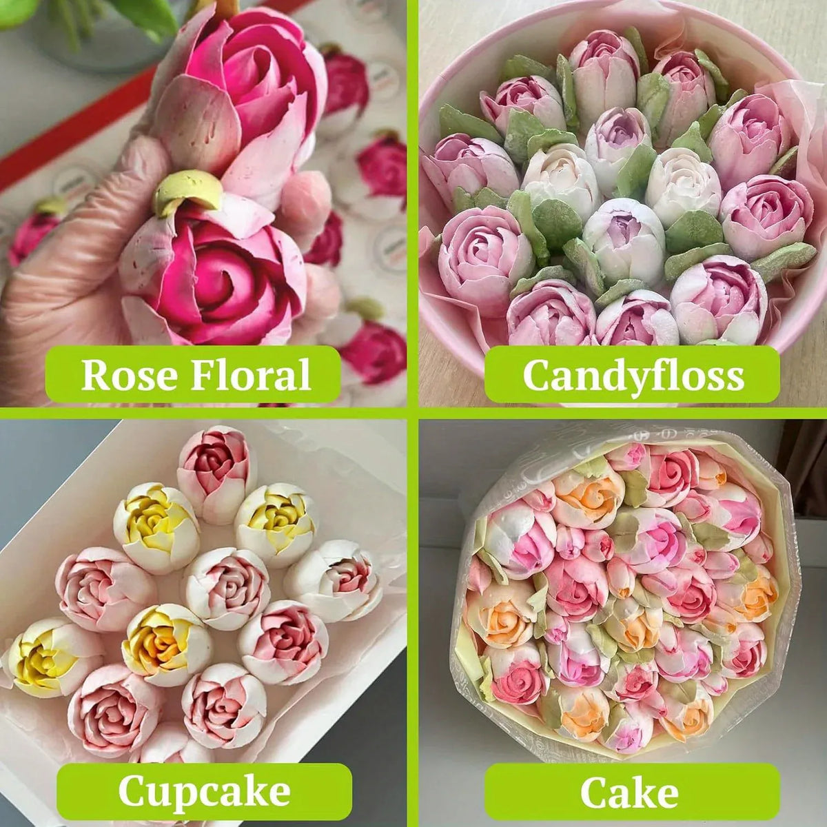 Douille à Pâtisserie en Acier Inoxydable - 3 Pièces Fleur Rose douillepoche