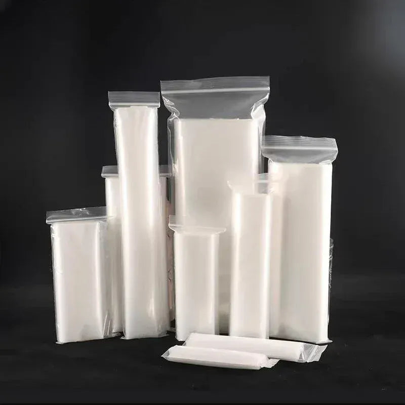 Sachets Zip Alimentaires Auto-Fermants Transparent Lot de 50 pièces 8x20cm