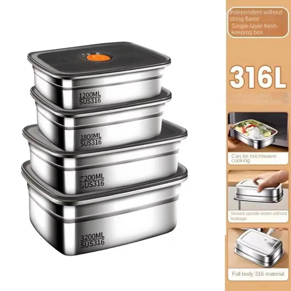 Lunch Box Inox 600 à 3200 ml avec Couvercle Hermétique lunchbox