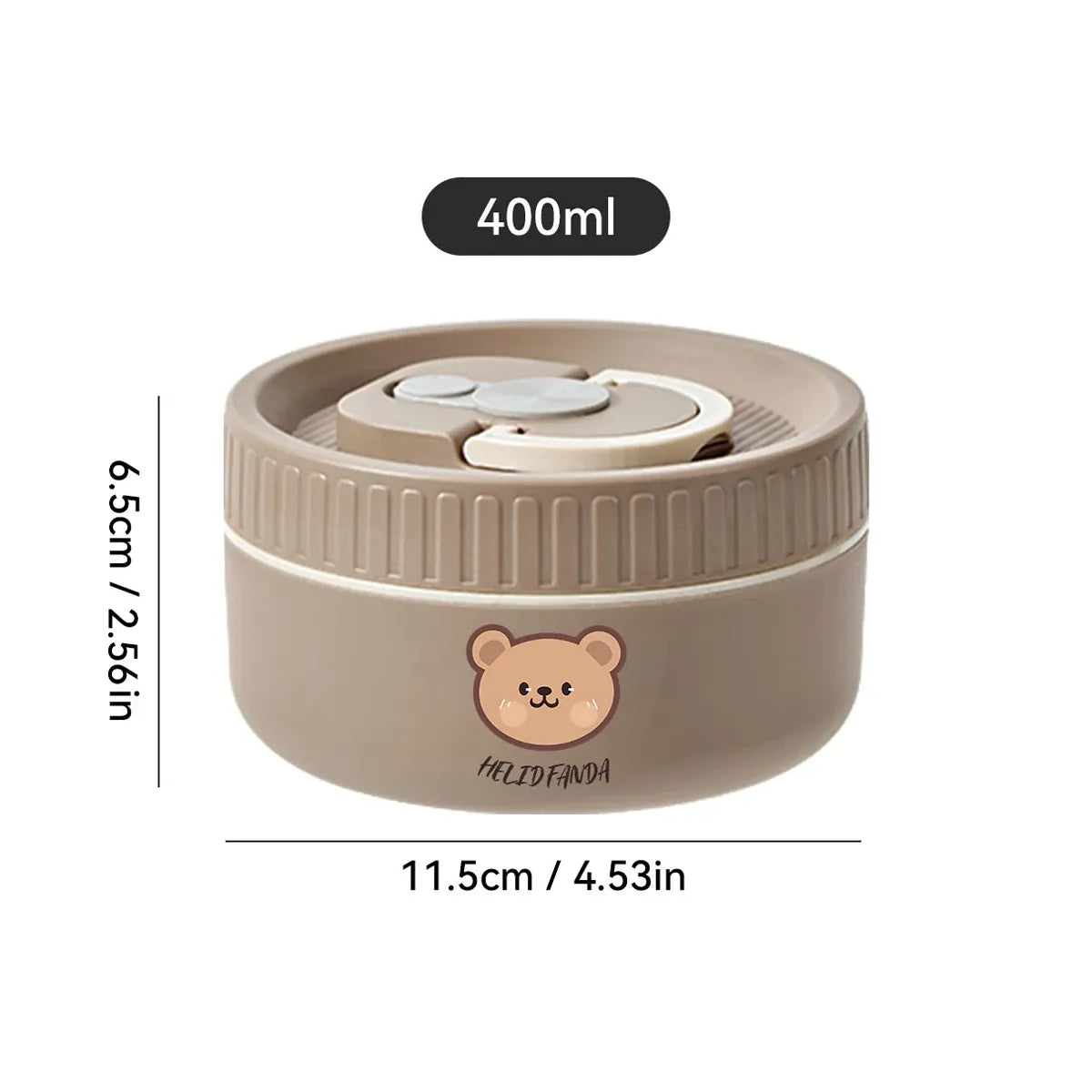 Ensemble de 4 Lunchbox cylindriques isothermes pour enfants (2 litres) Lunchbox