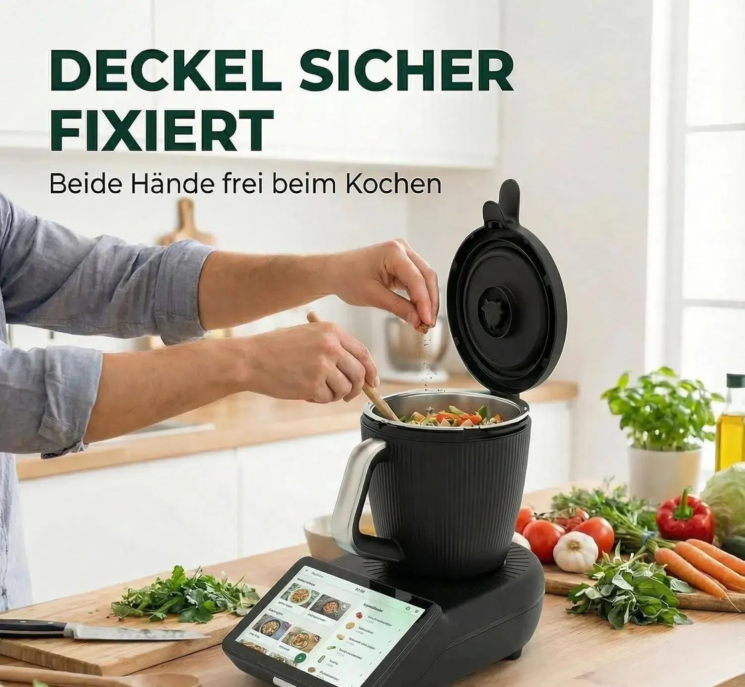Couvercle Silicone Thermomix TM7 avec Clip de Sécurisation Thermomix