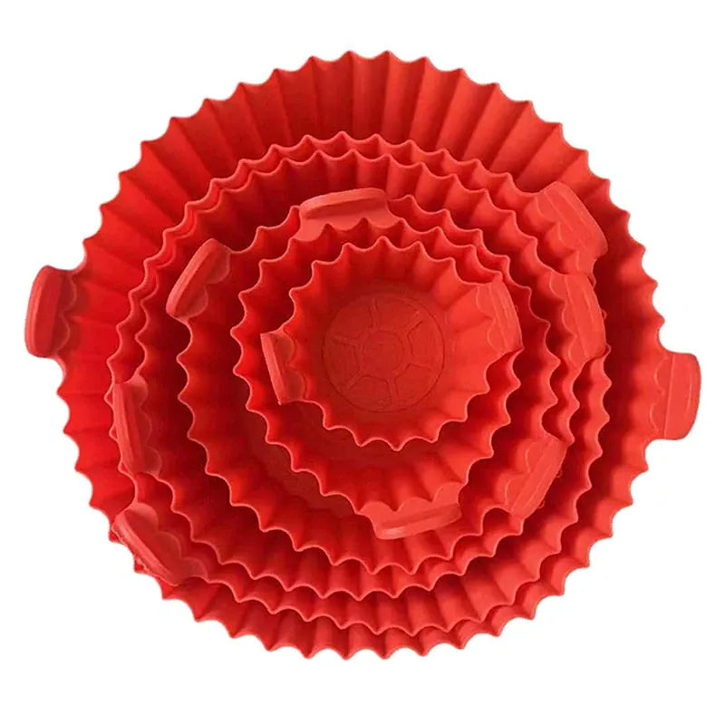 Moule Silicone Réutilisable Air Fryer - Lot de 4 Pièces Colorées Air Fryer