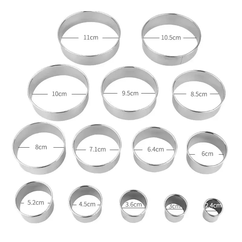 Set de 14 emporte-pièces en acier inoxydable pour biscuits et gâteaux emportepieces