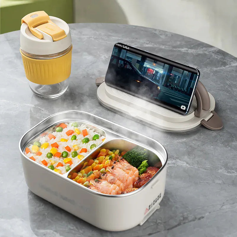 Lunch Box Chauffante Inox 1L 220V 18W | Boîte Chauffante Électrique lunchboxchauf