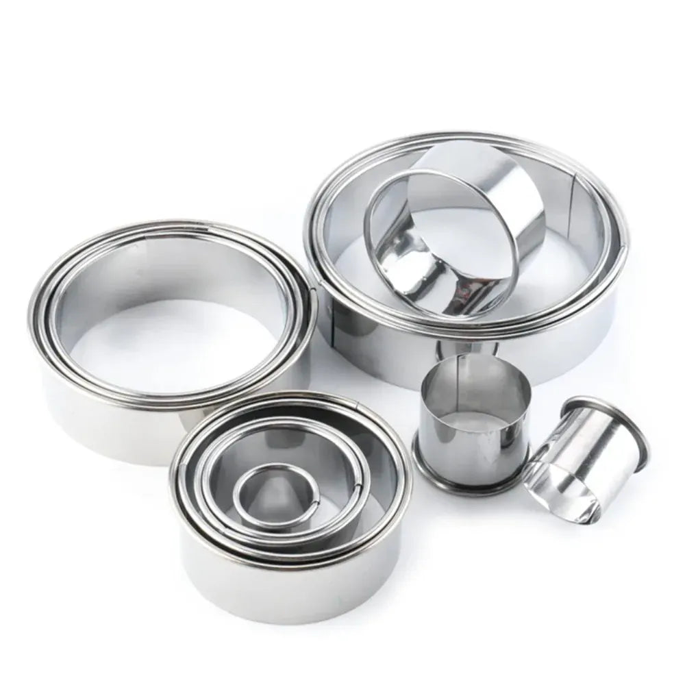 Ensemble de 11 emporte-pièces ronds en acier inoxydable pour pâtisserie emportepieces