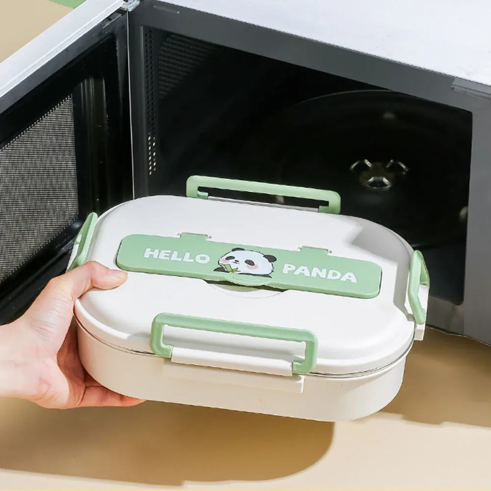 Bento pour enfants à 2/4/5 compartiments avec Couverts « Hello Panda » Bento