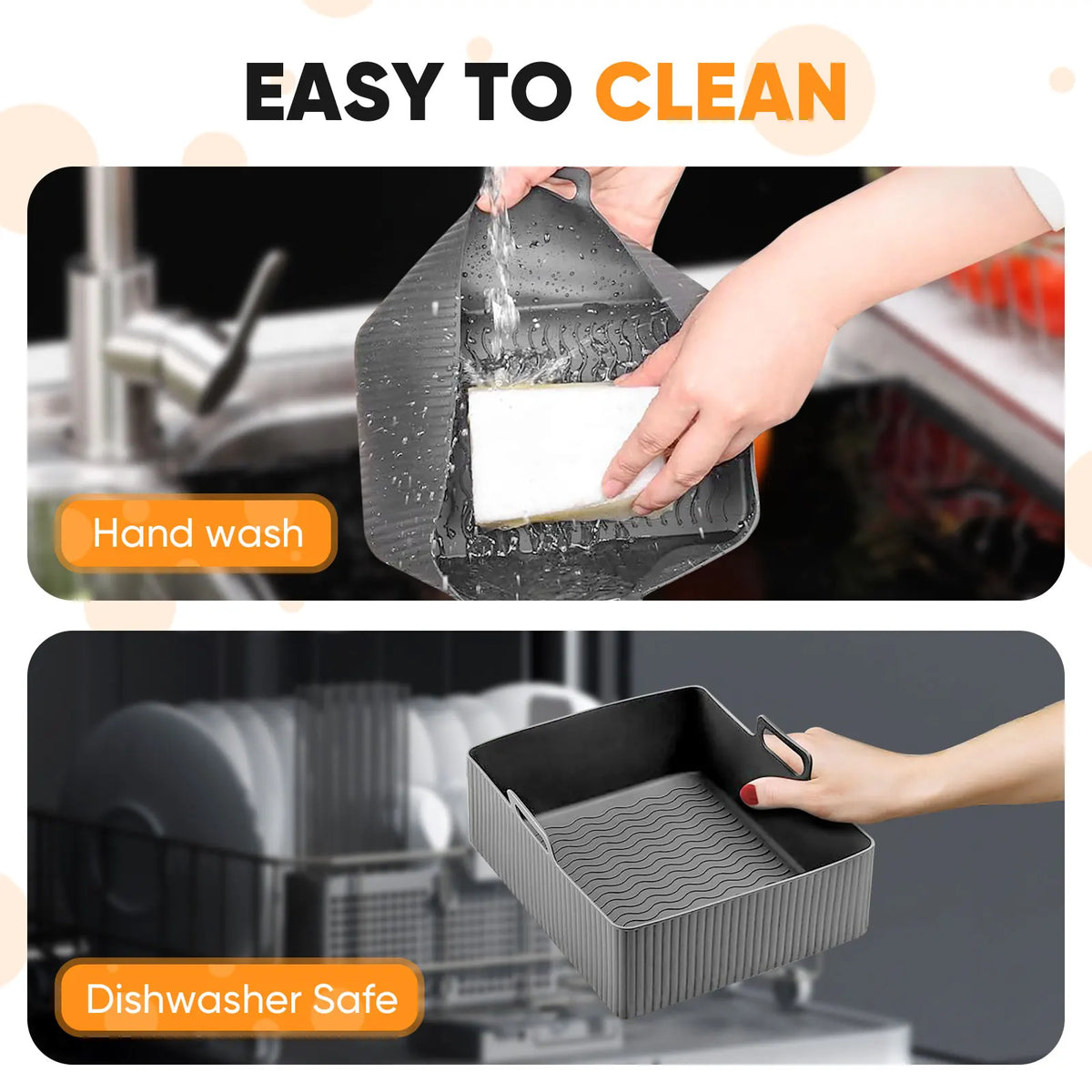 Moule Silicone Air Fryer Réutilisable Lot de 2 Pièces Rectangulaires Air Fryer