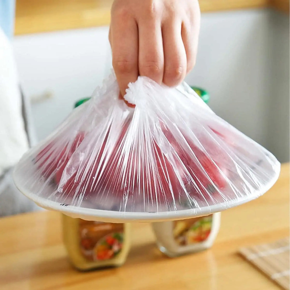 Film Alimentaire Élastique Jetable - Lot de 600 Pièces 14-35 cm