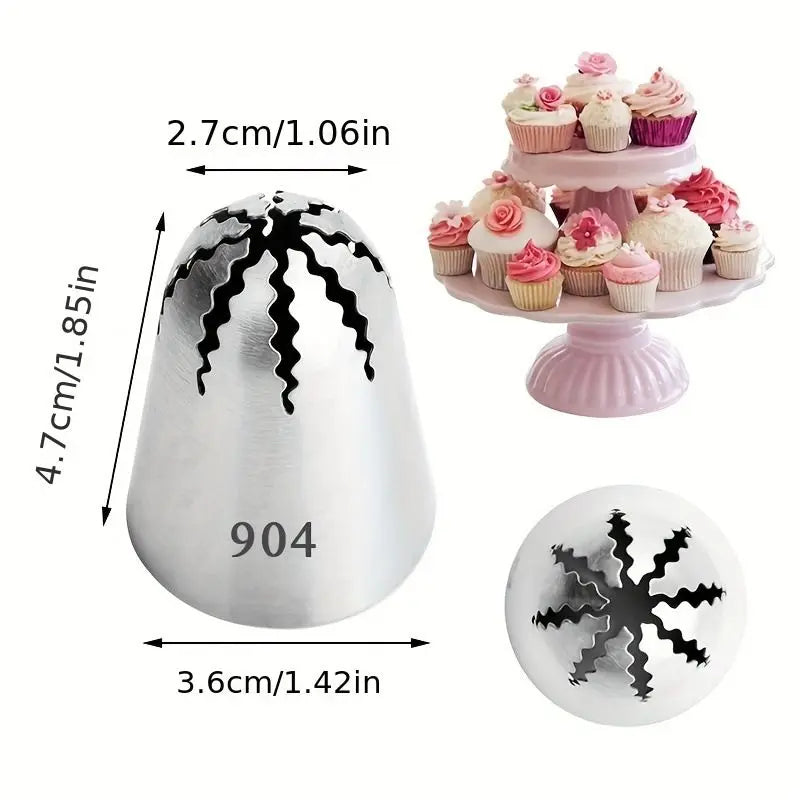 Douilles à pâtisserie en acier inoxydable - 4 styles pour décoration cupcakes douillepoche