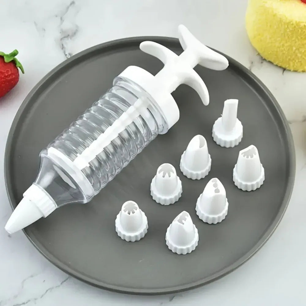 Set de 8 Poches à Douille en Plastique avec Embouts pour Gâteaux douillepoche