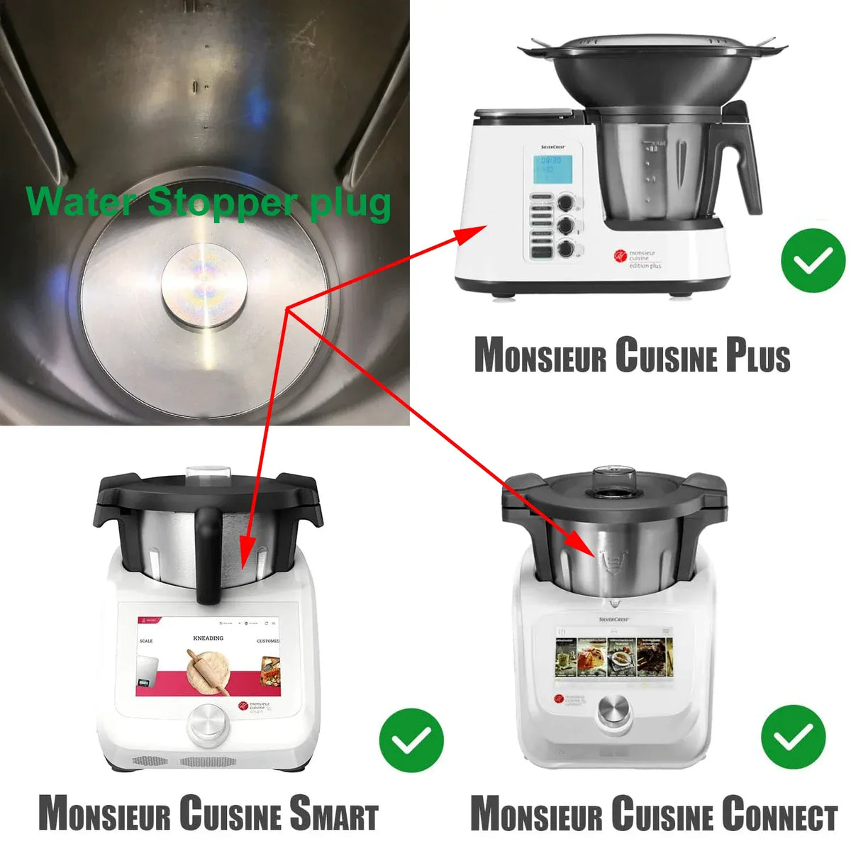 Bouchon d'Étanchéité en Silicone pour Monsieur Cuisine Connect / Smart / Plus Monsieur Cuisine