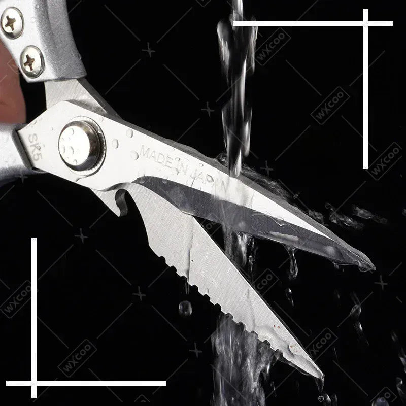 Ciseaux de cuisine multifonctions en inox pour découpe de viandes ciseaux