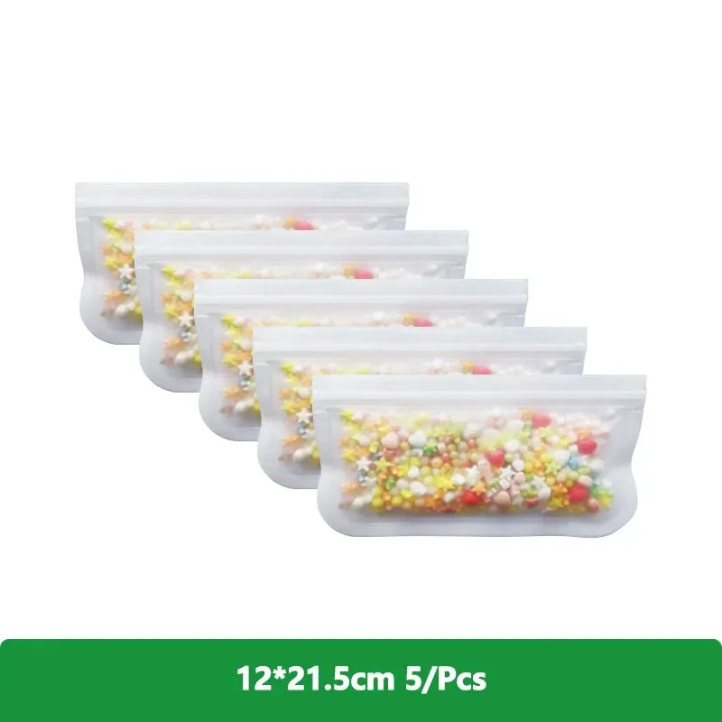 Sachets Silicone Réutilisables Lot de 10 Hermétiques BPA Free