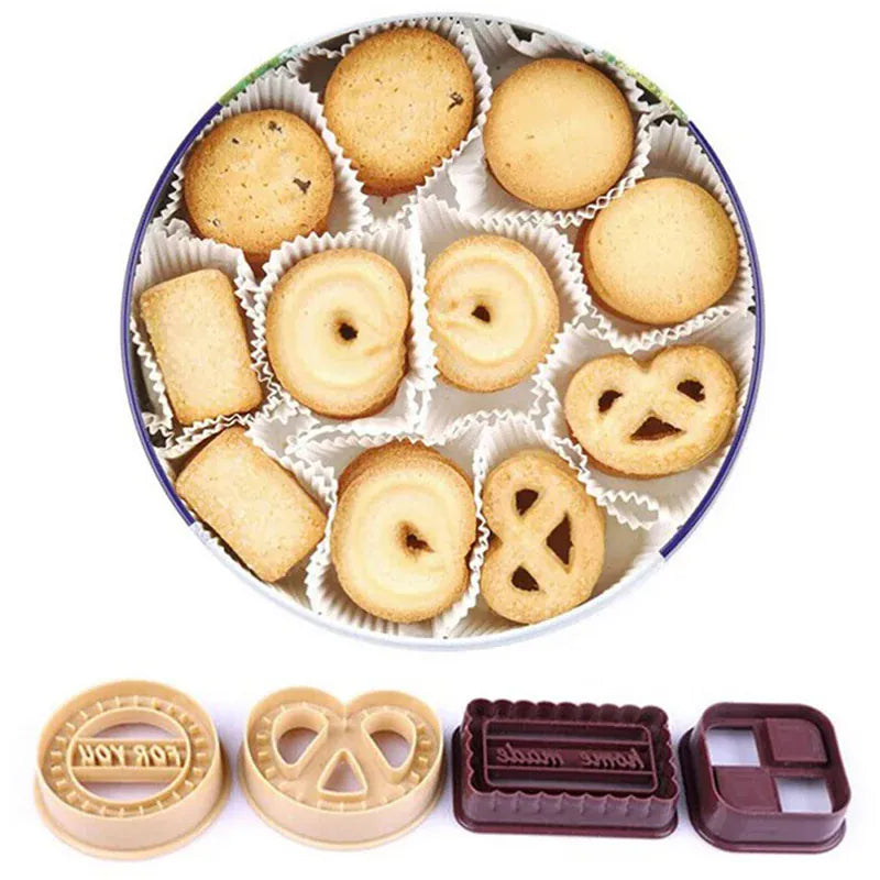 Emporte-pièces en plastique 4 pièces pour biscuits et gâteaux décoratifs emportepieces