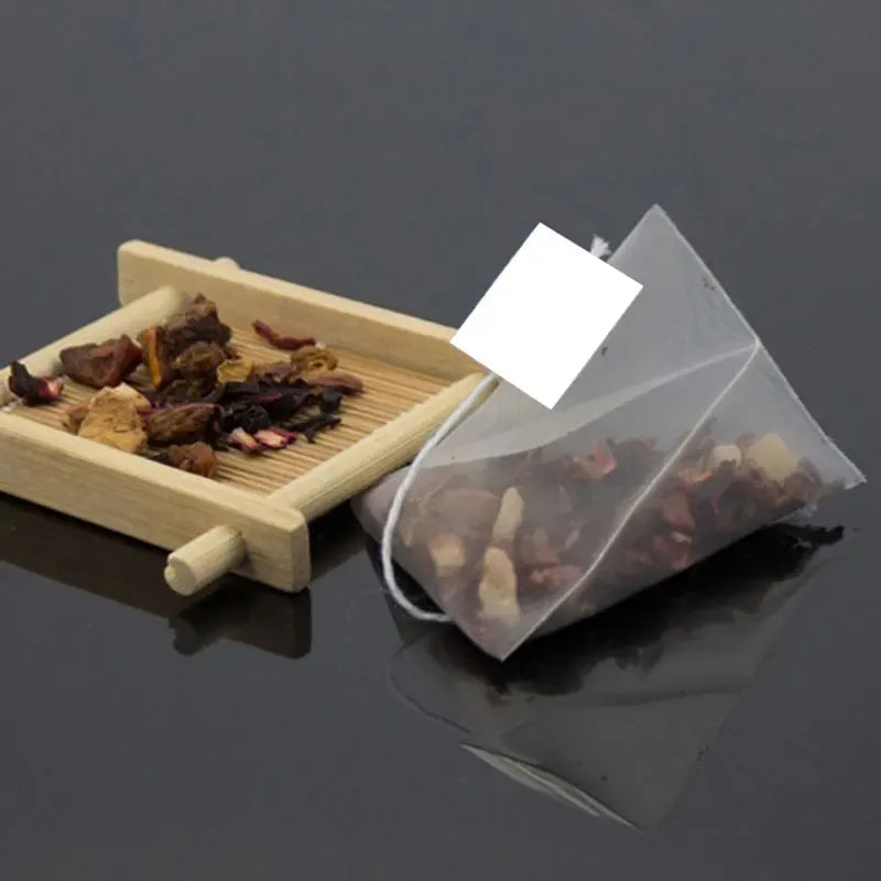 Sachets de Thé Biodegradables - Lot de 100 Pièces Pyramidaux