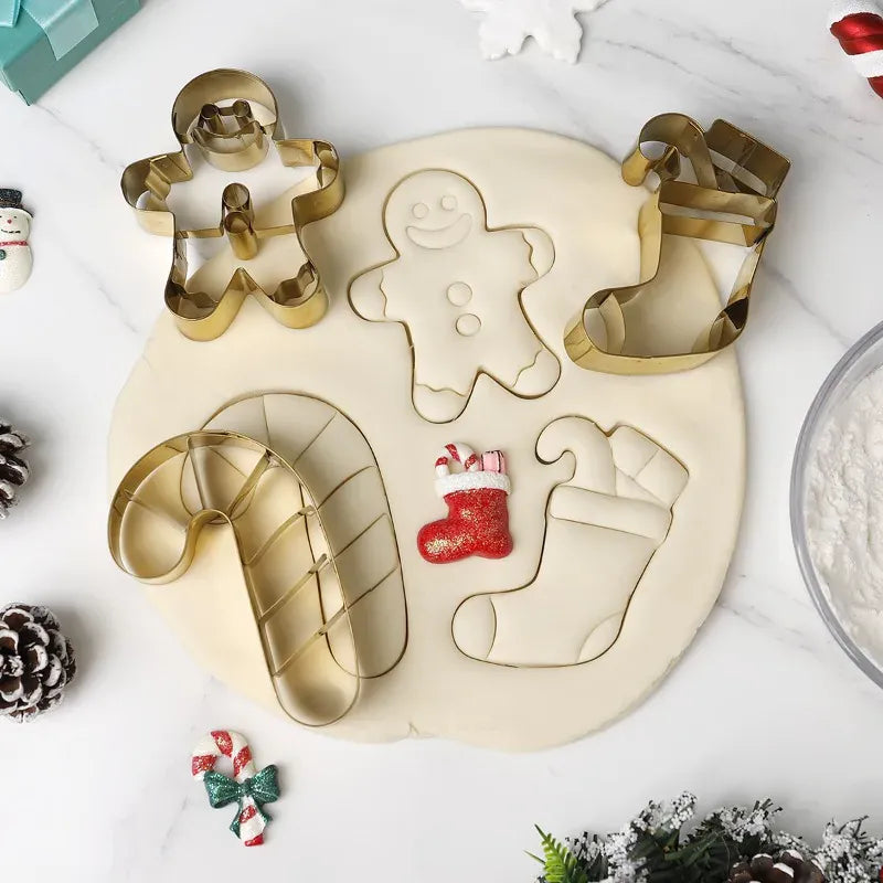 Emporte-pièces de Noël en Acier Inoxydable – Set de 6 Formes Festives emportepieces