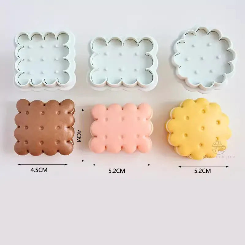 Emporte-pièces à biscuits en métal - Set de 3 modèles floraux emportepieces