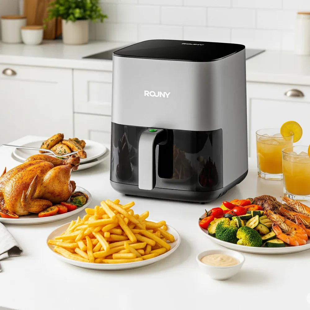 Friteuse Sans Huile 5L Écran Tactile Hublot Visible 1700W airfryers