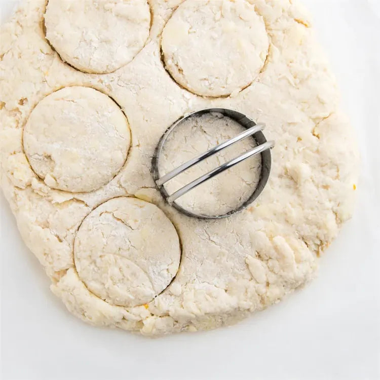 Emporte-pièces à biscuits en acier inoxydable - Set de 5 cercles avec poignée emportepieces