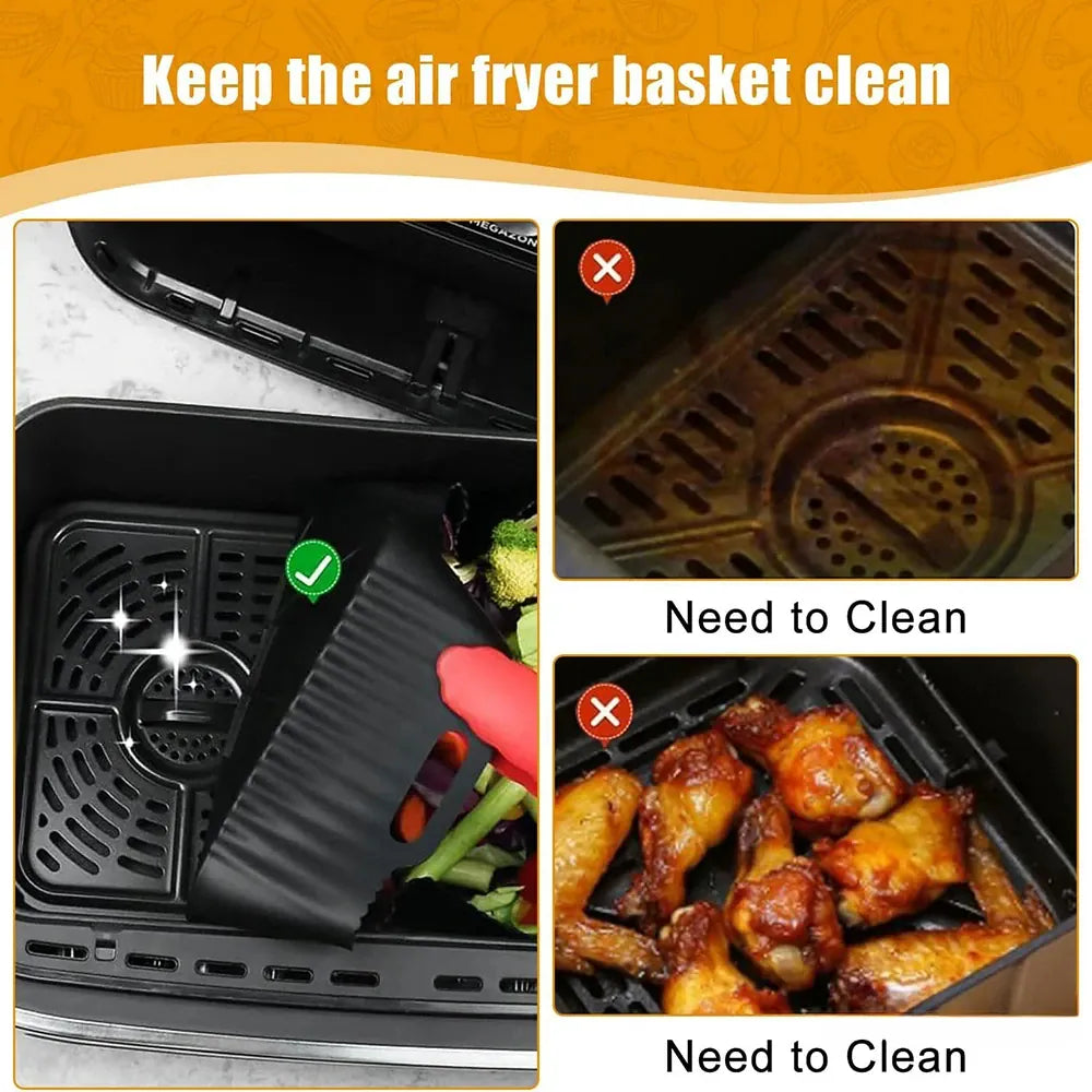 Moule Silicone Air Fryer Réutilisable Rond 17 cm - Lot de 2 Air Fryer
