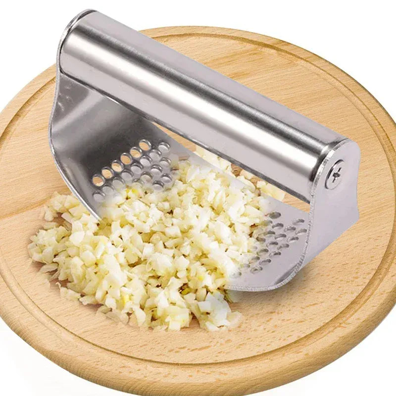 Presse-Ail Inox Manuel avec Presse-Gingembre et Rocker presseail