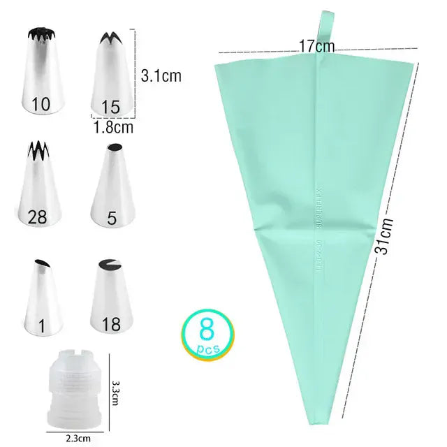 Poche à Douille Pâtisserie en Silicone avec 22 Accessoires Inclus douillepoche