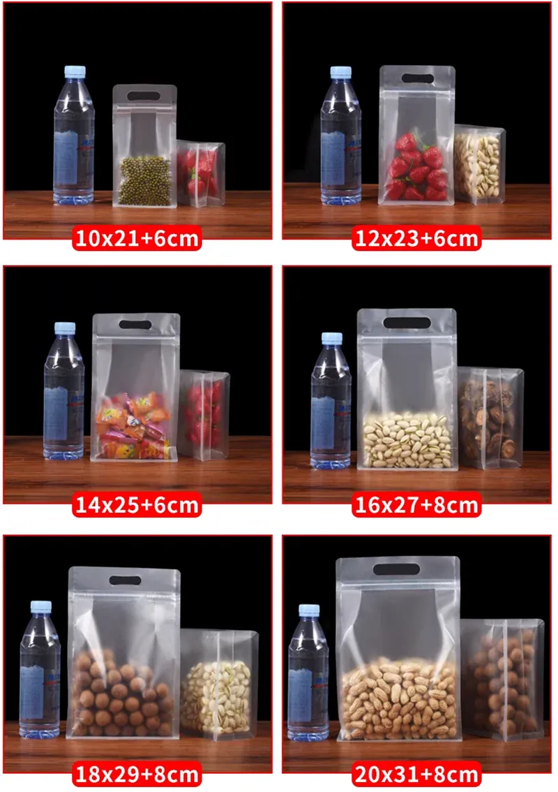 Sachets Zip Alimentaires Transparent Hermétiques - Lot de 50 pièces