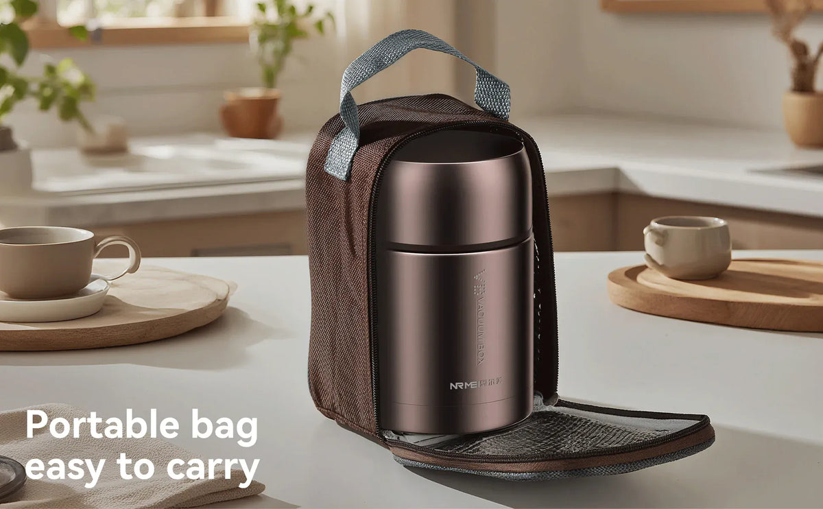 Thermos Alimentaire Isotherme Inox 316 - 16 h Chaud, 18 h Froid - 600 à 1200 ml lunchbox