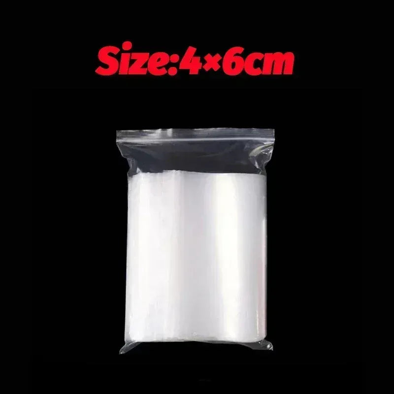 100/1000Pcs Clear Sealed Bags Thicken Plastic Storage Pouch for Small Jewelry Foods Packing Reclosable Zippers Sealing Pouches