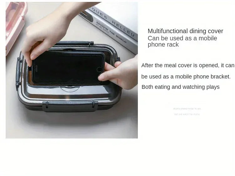 Bento Inox 3 Compartiments | Boîte Durable et Étanche 1,2L Bento