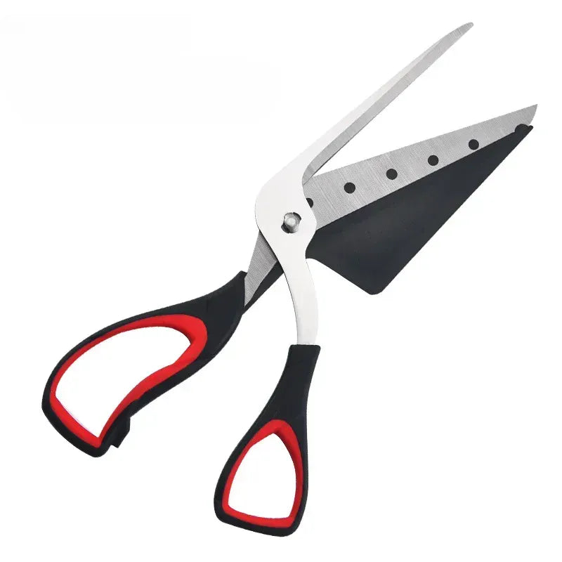 Ciseaux à pizza en inox avec spatule détachable | Coupe facile ciseaux