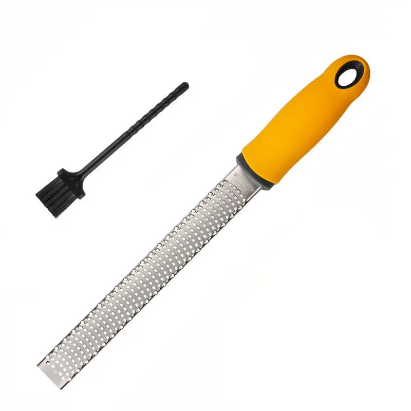 Zesteur en Acier Inoxydable pour Agrumes et Fromage | Avec Brosse zesteur