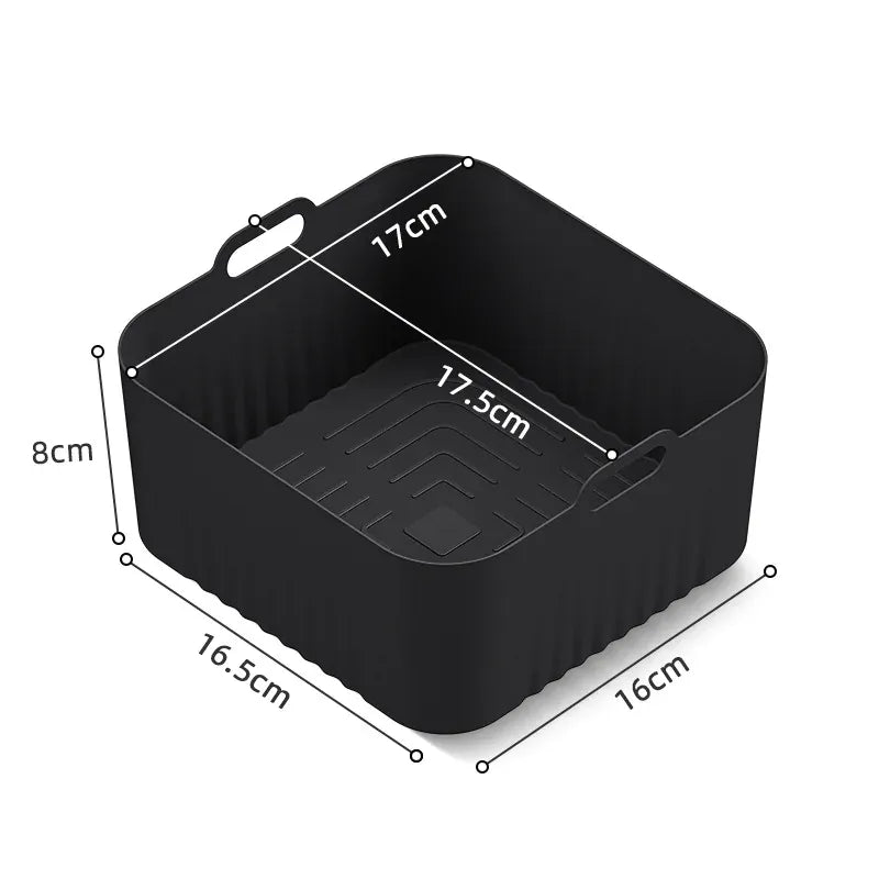 Moule Silicone Air Fryer Réutilisable Rond 17 cm - Lot de 2 Air Fryer
