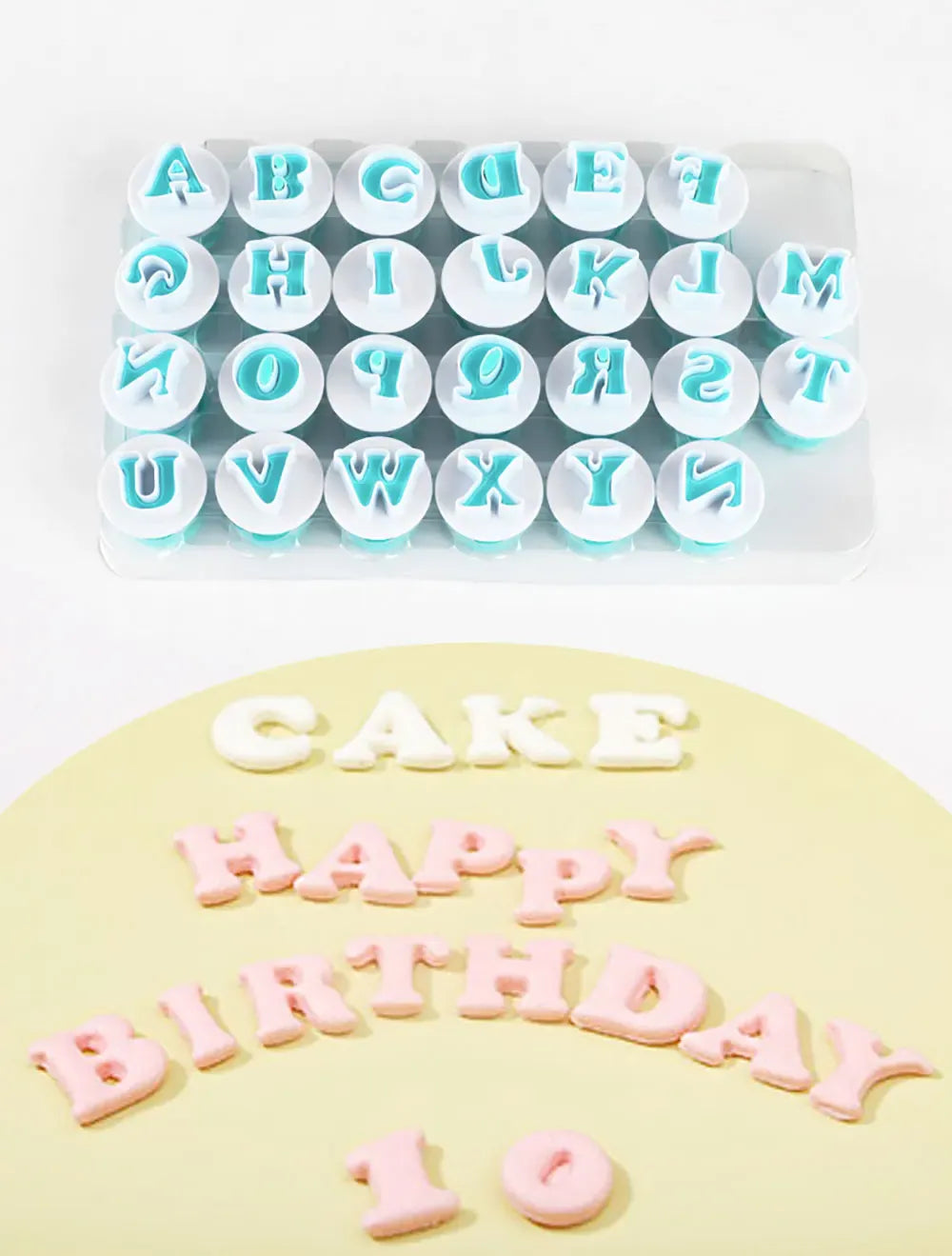 Emporte-pièces en Silicone pour Lettres et Chiffres - 36 Pièces pour Pâtisserie emportepieces