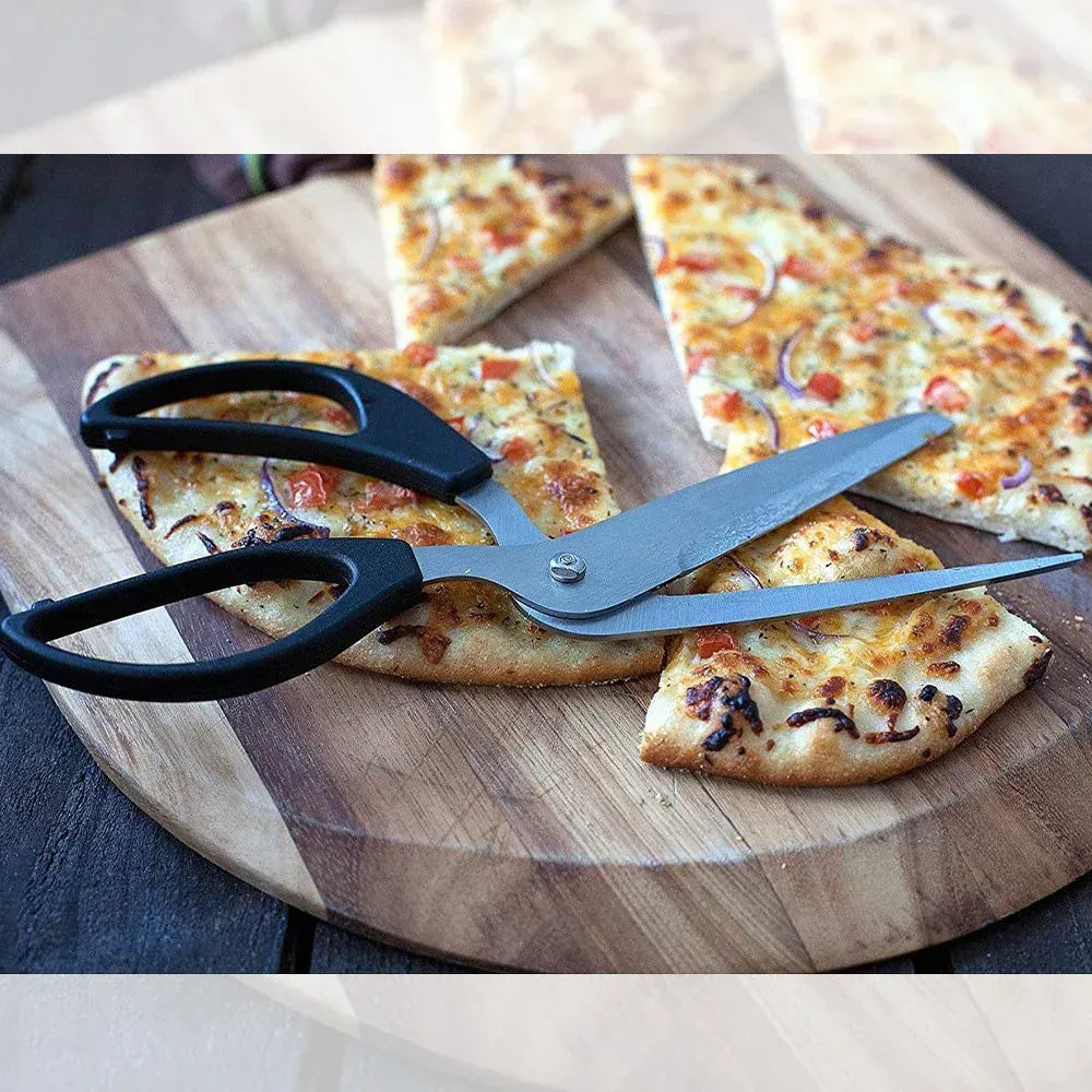 Ciseaux à pizza en inox avec spatule et coupe-pizza 2 pièces ciseaux