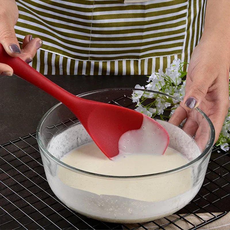 Set Ustensiles Silicone 5 pièces Résistants à la Chaleur Rouge spatule en silicone