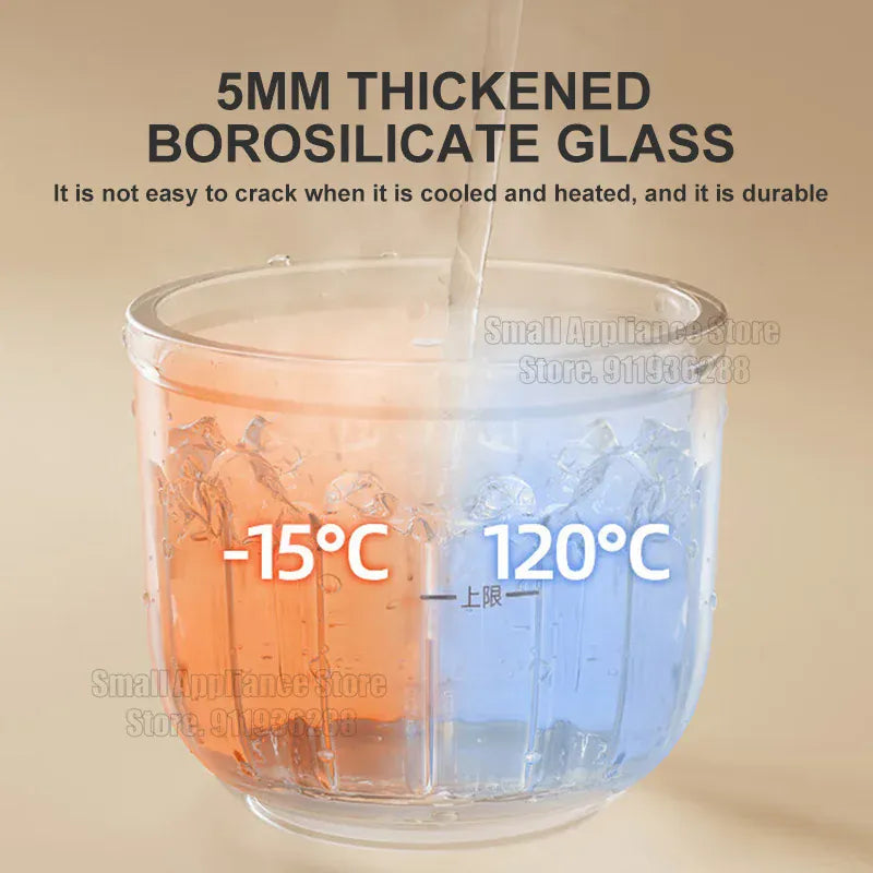 Mini Hachoir Électrique 150W 0,3L — Bol en Verre Borosilicaté, 8 Lames Inox hachoir electrique
