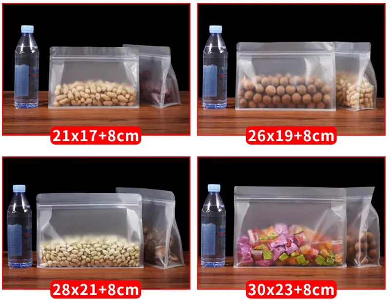 Sachets Zip Alimentaires Transparent Hermétiques - Lot de 50 pièces