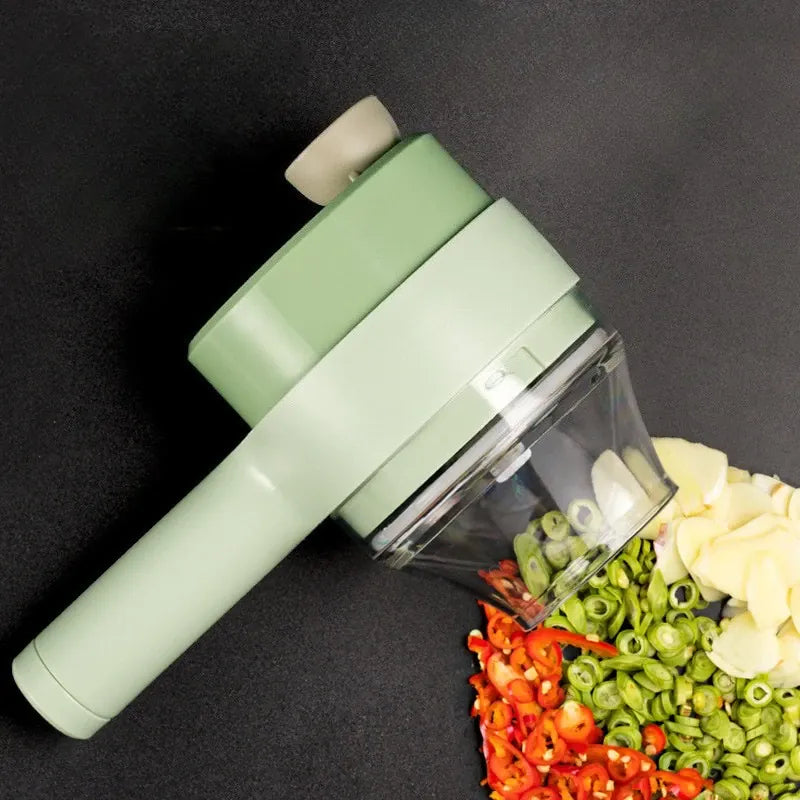 Mini Hachoir Électrique Sans Fil 4-en-1 — Ail, Légumes, Viande — Rechargeable USB mini hachoir