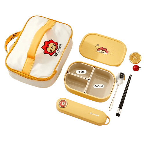 Ensemble Bento pour Enfant avec Sac Isotherme et Couverts Bento
