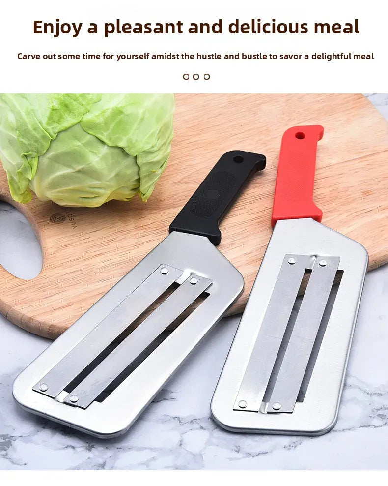 Coupe-légumes Inox Multifonction | Slicer Lame Plate Acier 2 pièces Coupe Légumes