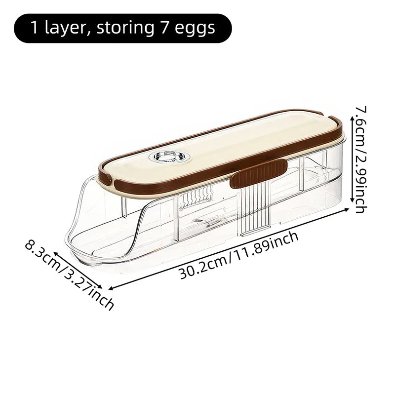 Boîte de Rangement Frigo pour Œufs 24 Pièces avec Poignée Ergonomique