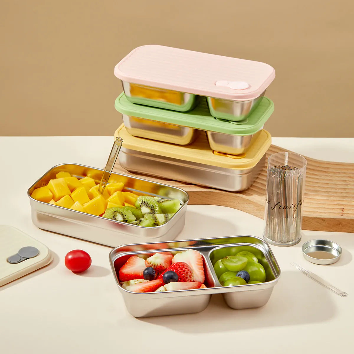 Ensemble Lunch Box Lucky - 700ml Étanche Anti-Fuite Bento