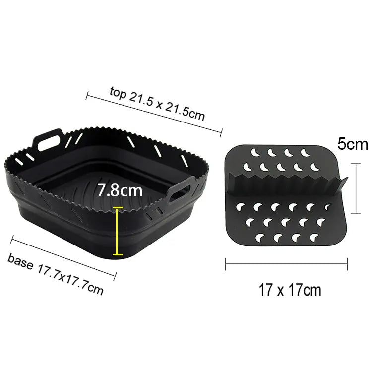 Grille Inox Air Fryer Rectangulaire - Lot de 3 Pièces Air Fryer