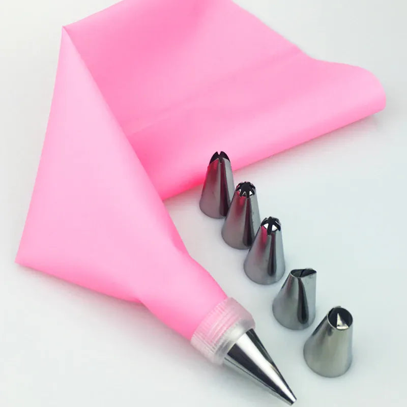 Poche à douille en silicone avec 7 embouts pour décoration de gâteaux douillepoche